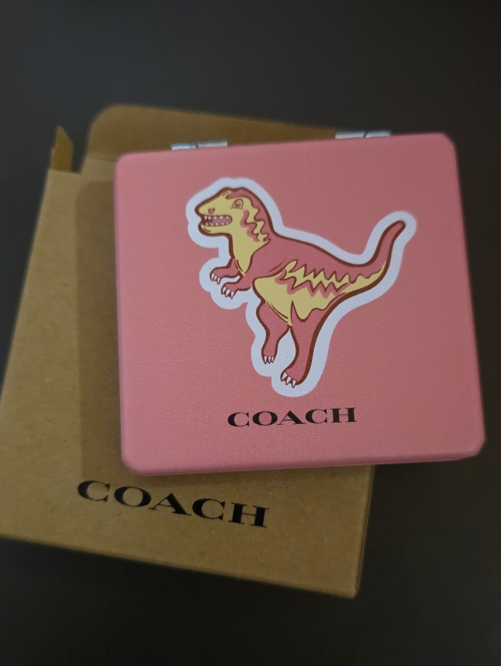 Coach Pink Rexy Compact Mirror NEW in Box